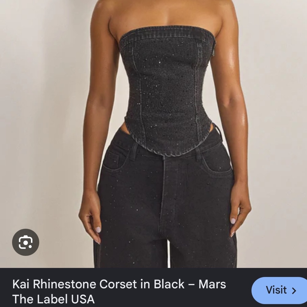 Mars the label Kai rhinestone two piece set in black